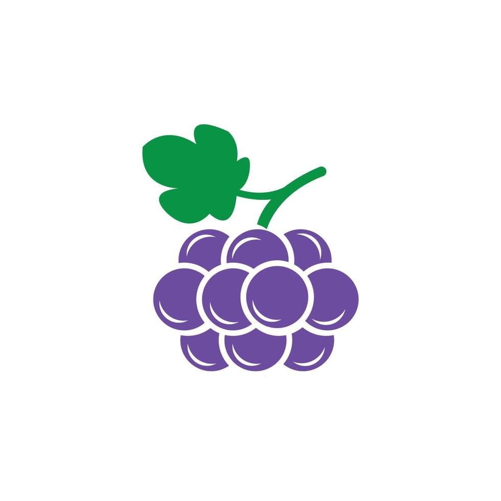 plantilla de diseño de ilustración de vector de icono de uvas