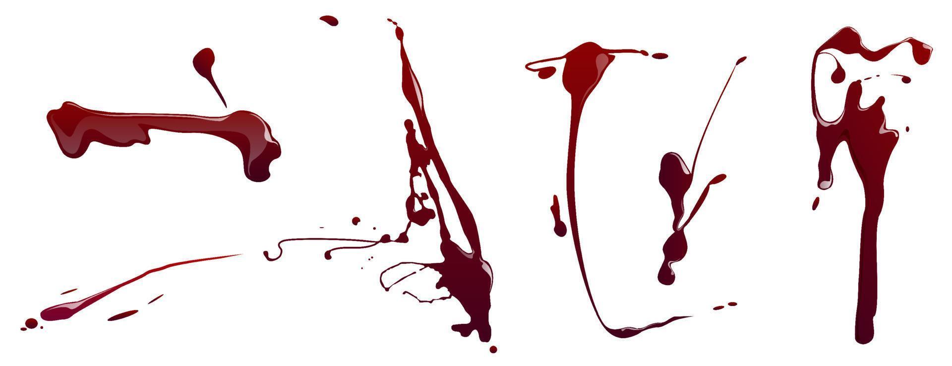 Splatters of blood, red paint or ink vector