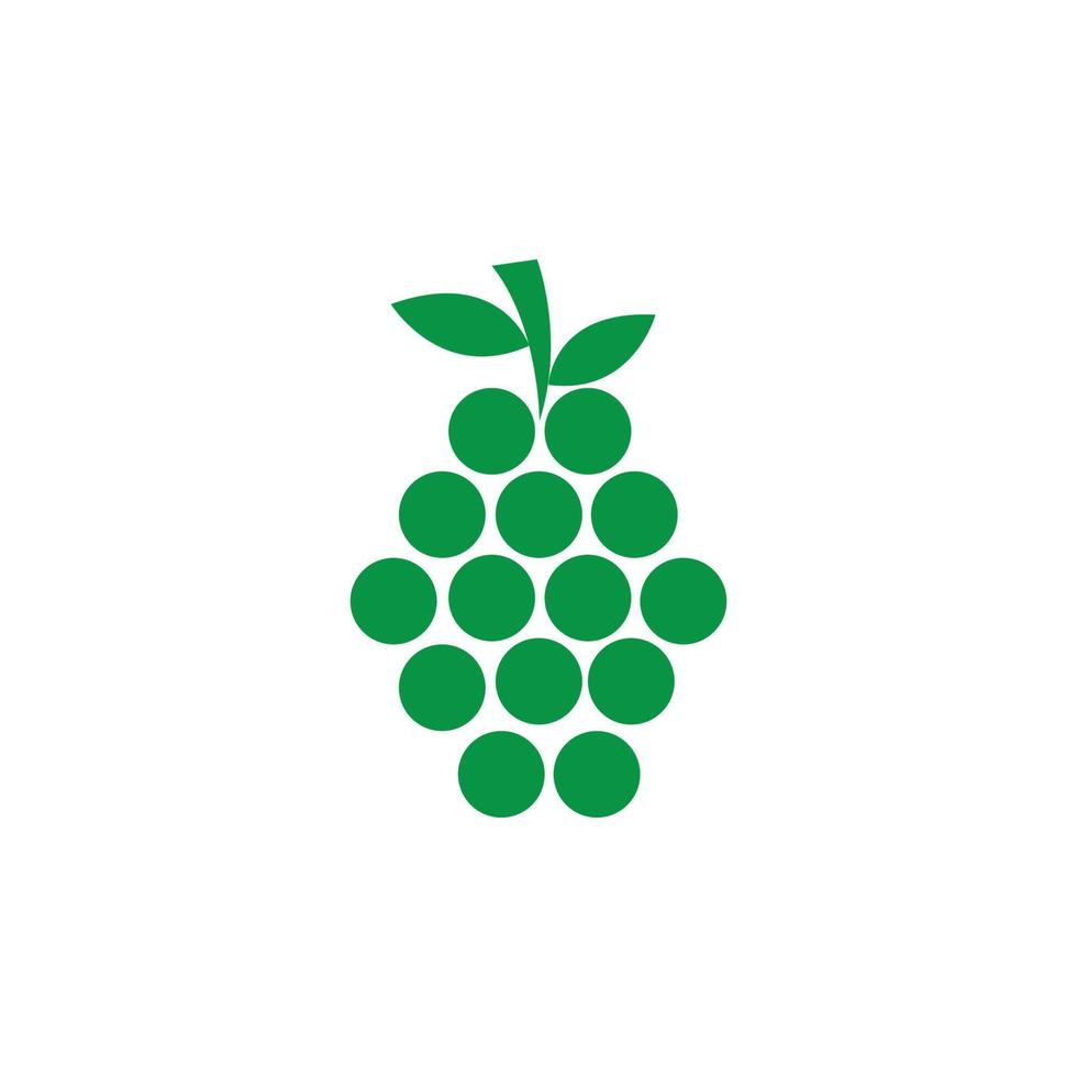 plantilla de diseño de ilustración de vector de icono de uvas