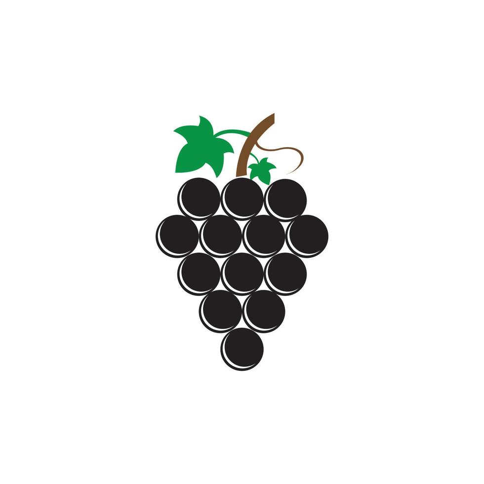 plantilla de diseño de ilustración de vector de icono de uvas