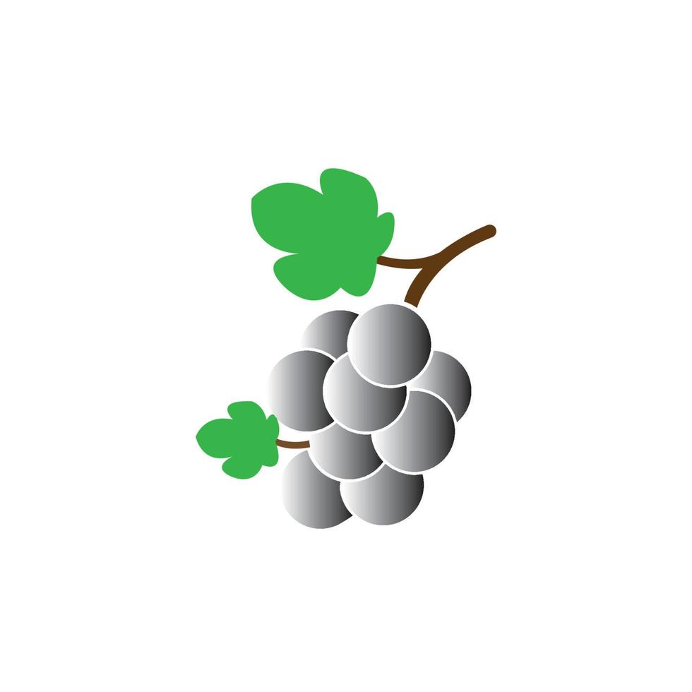 plantilla de diseño de ilustración de vector de icono de uvas