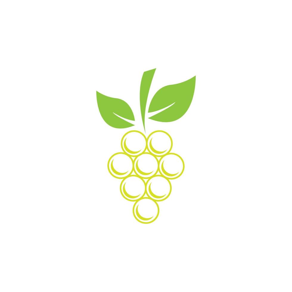 plantilla de diseño de ilustración de vector de icono de uvas