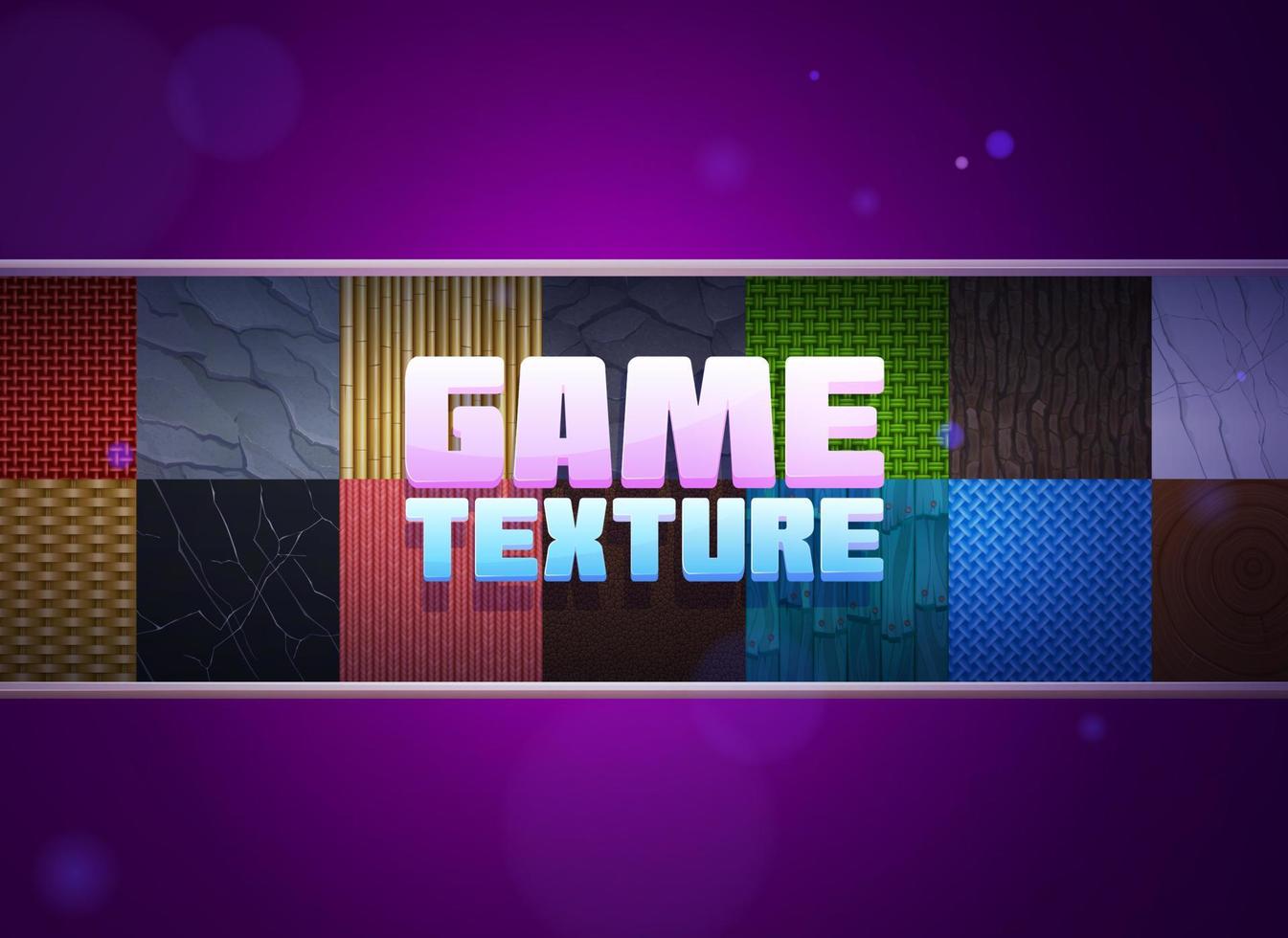 Game textures, natural materials, textured design vector