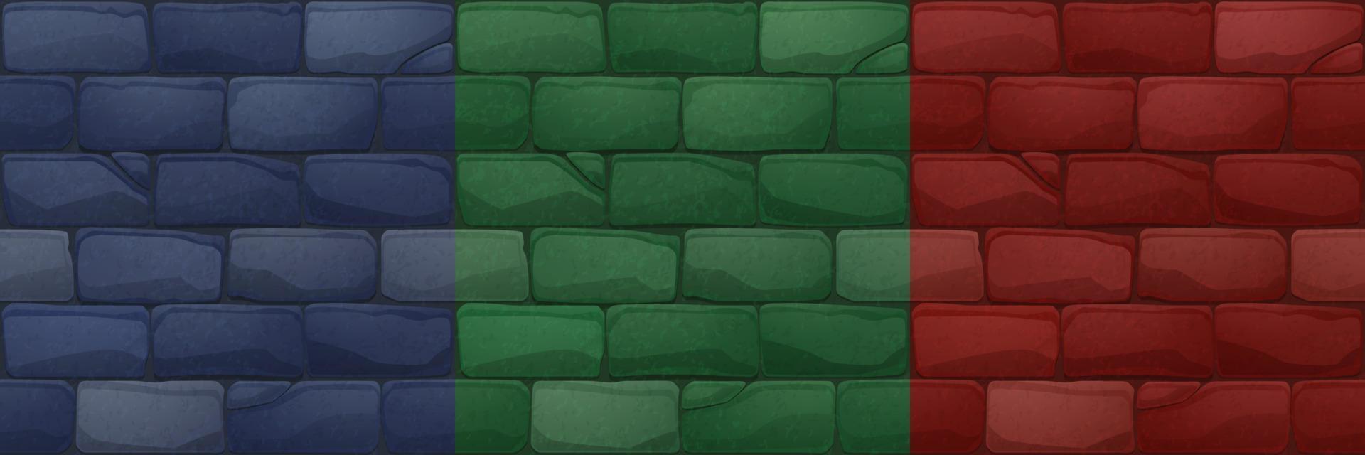 Game textures of brick wall, building facade vector