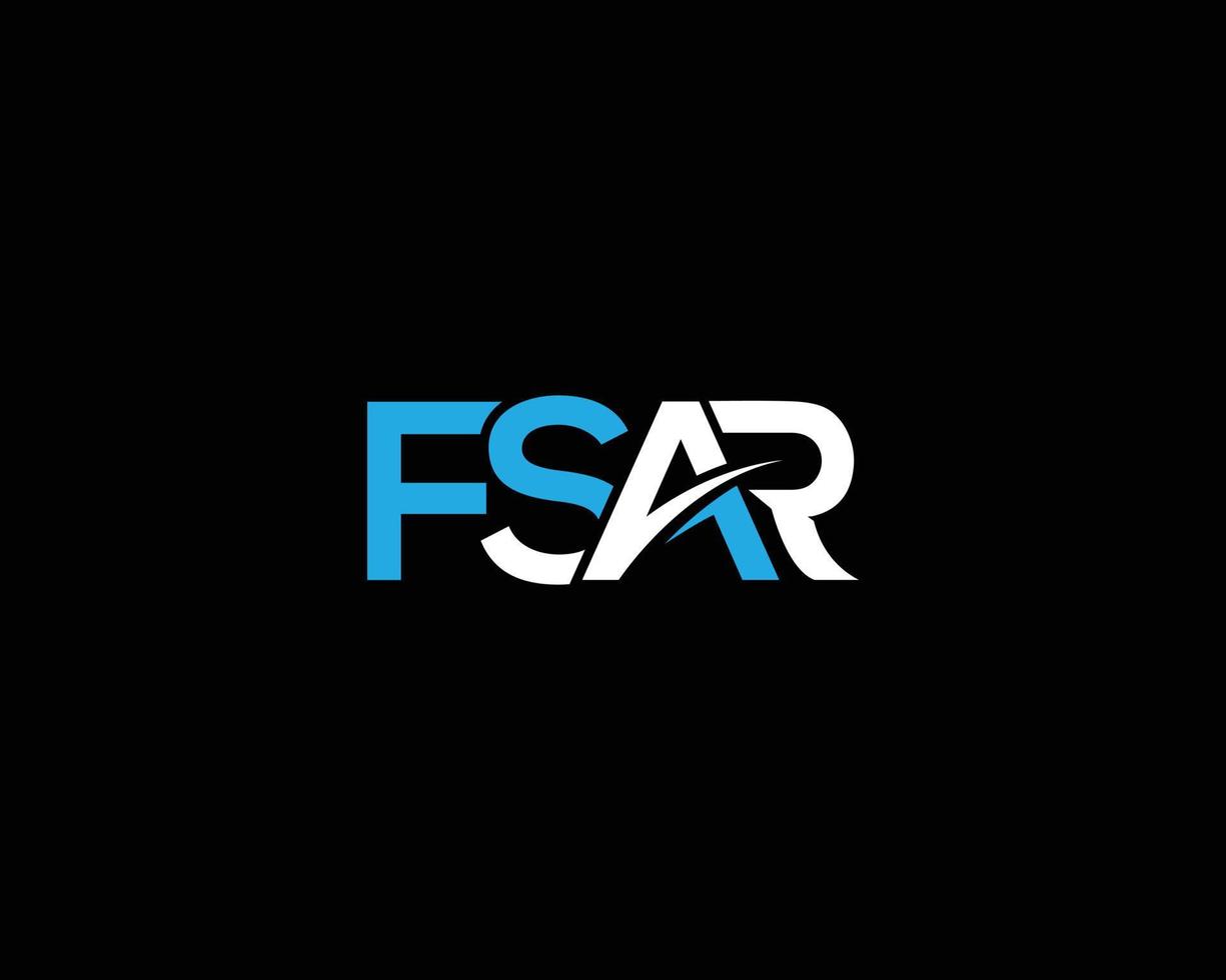 Diseño de icono de logotipo de letra inicial fsar concepto de vector elegante único.