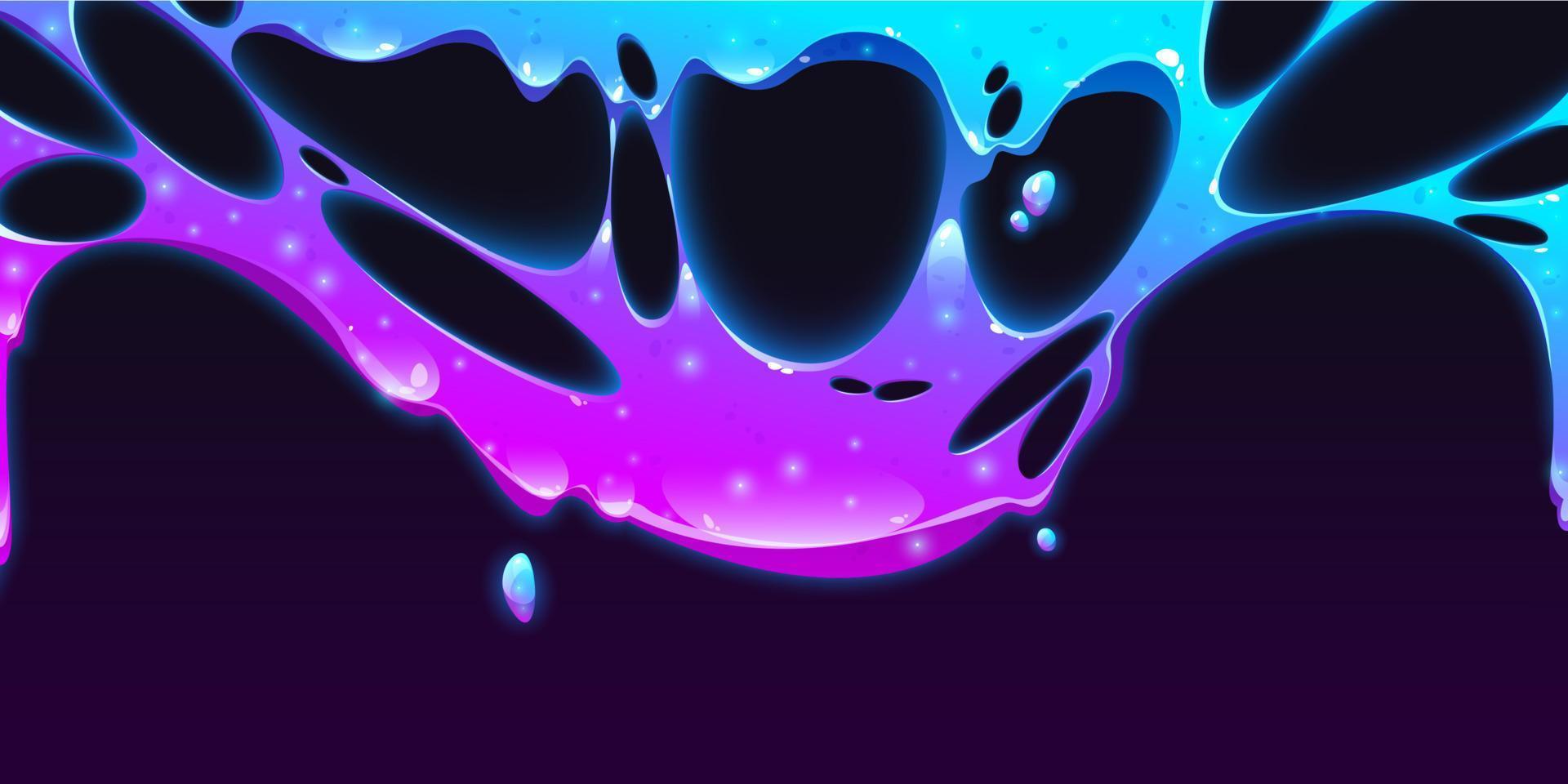 Dripping liquid slime border, sticky goo splash vector