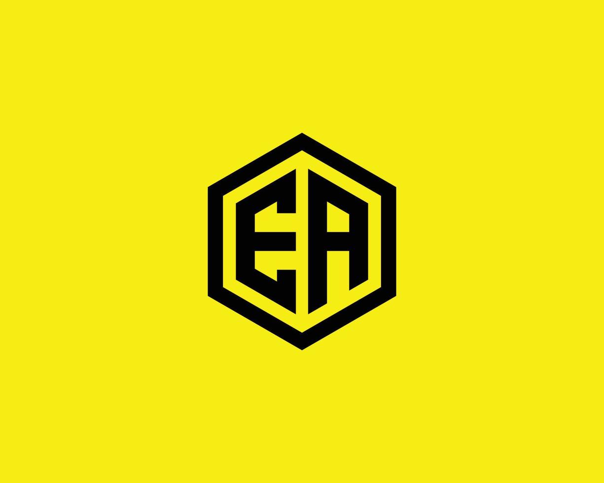 plantilla de vector de diseño de logotipo ea ae