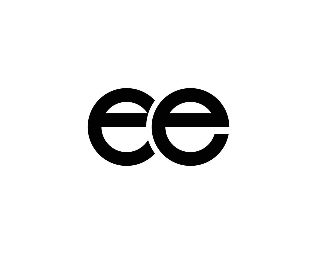 plantilla de vector de diseño de logotipo ee