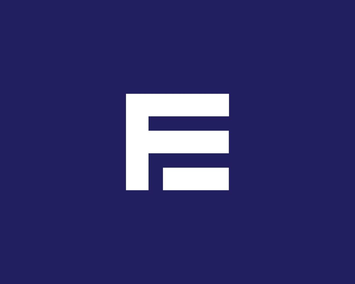 EF FE logo design vector template