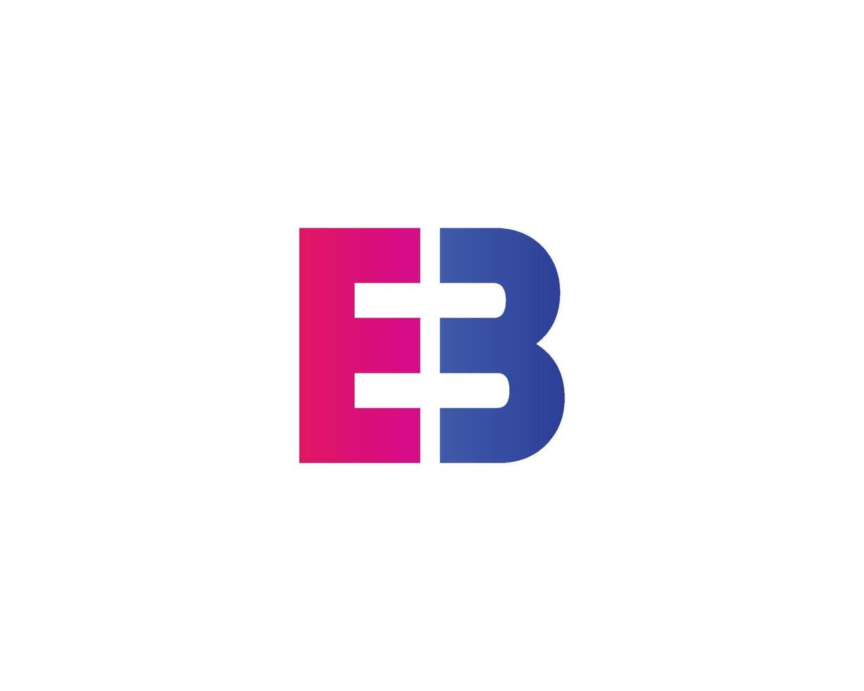 EB BE logo design vector template