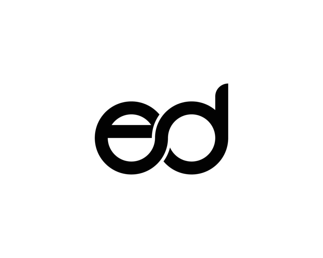 ED DE logo design vector template