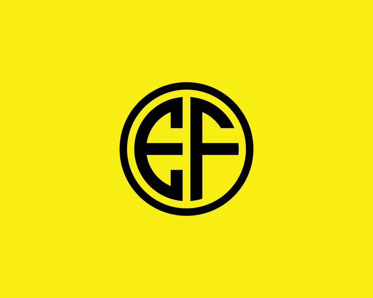 EF FE logo design vector template