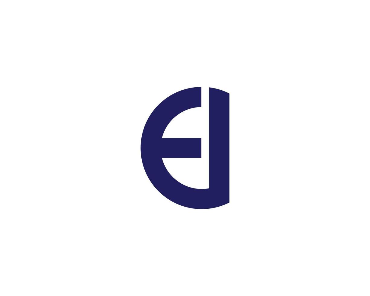 EI IE logo design vector template