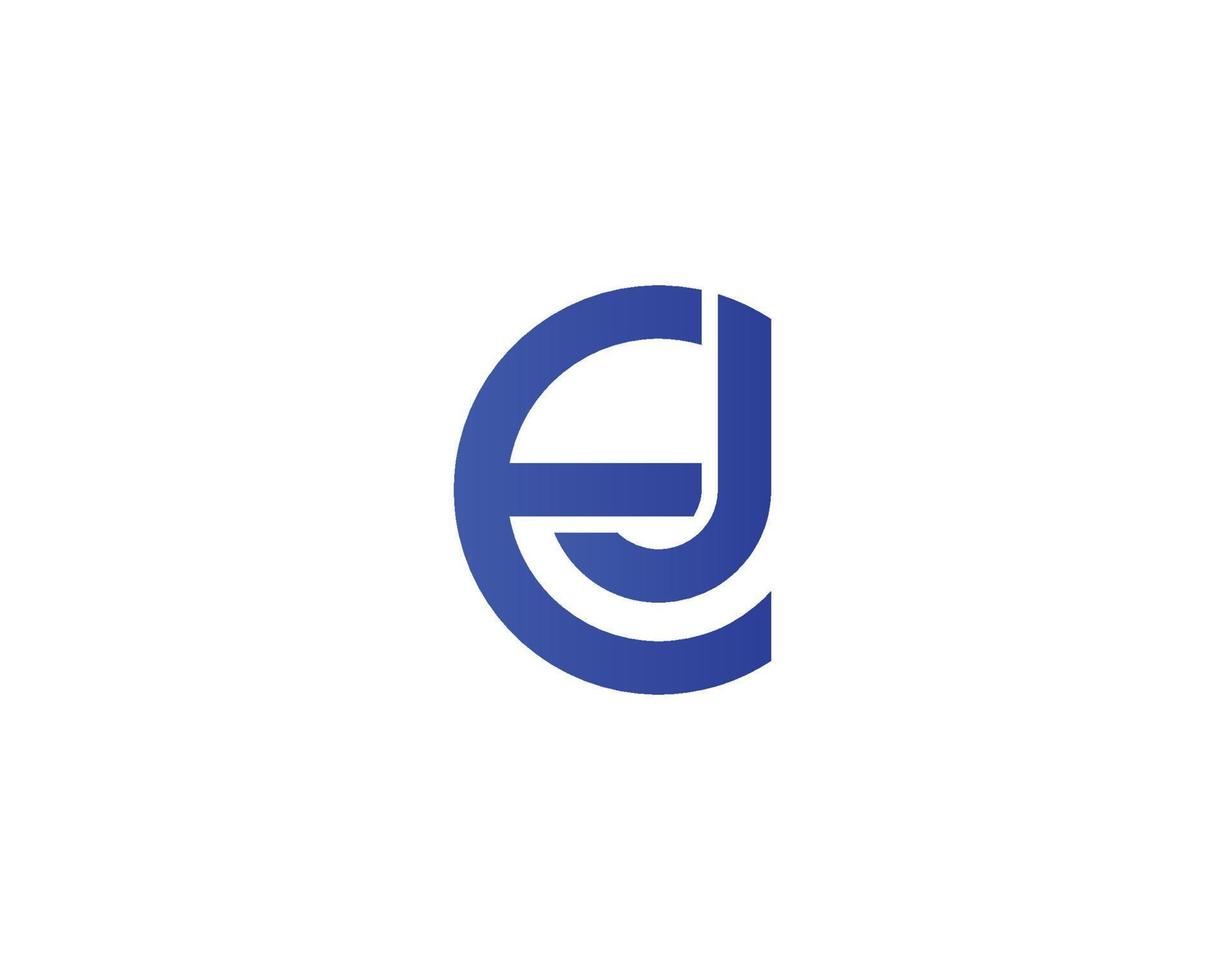 EJ JE logo design vector template