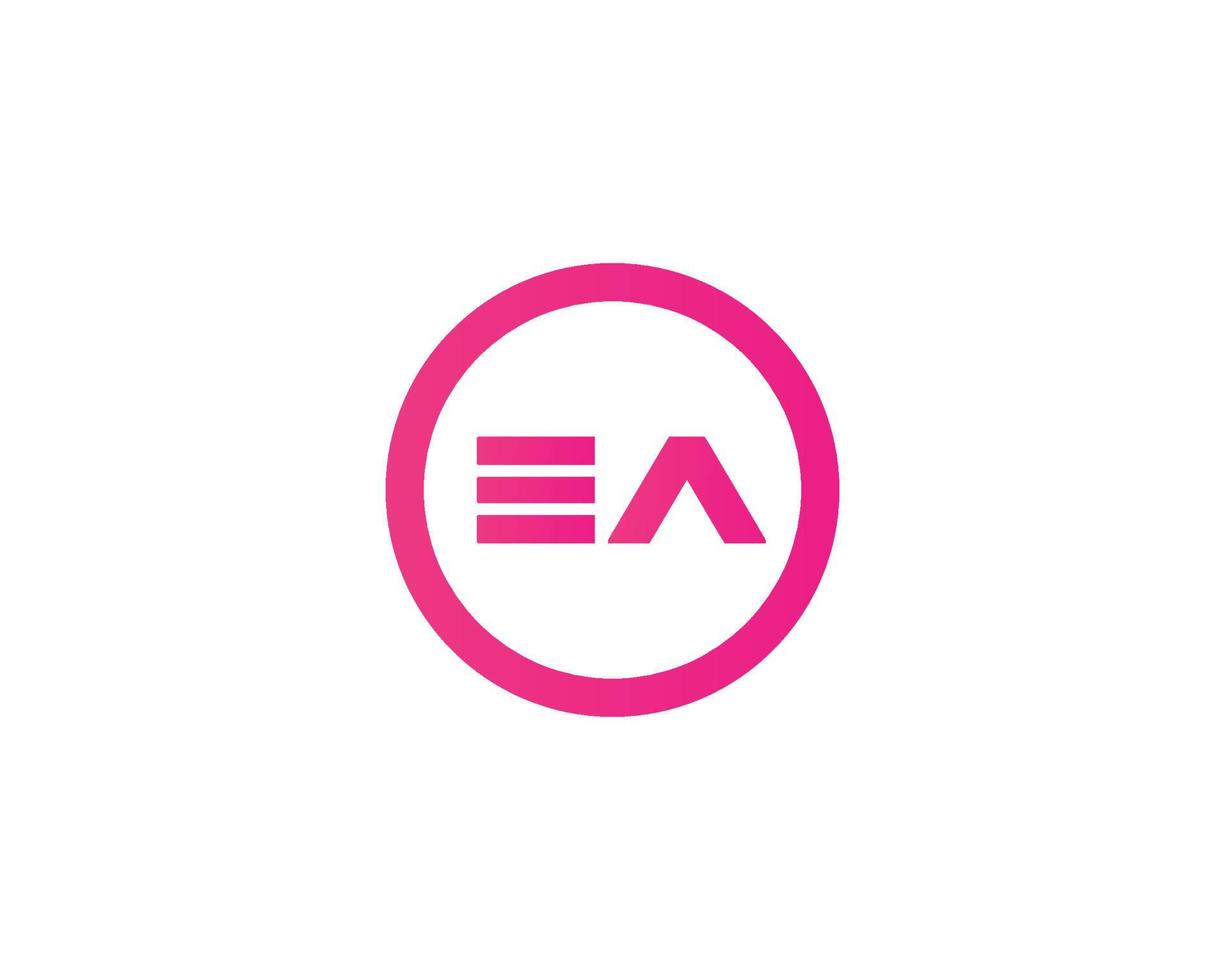 plantilla de vector de diseño de logotipo ea ae