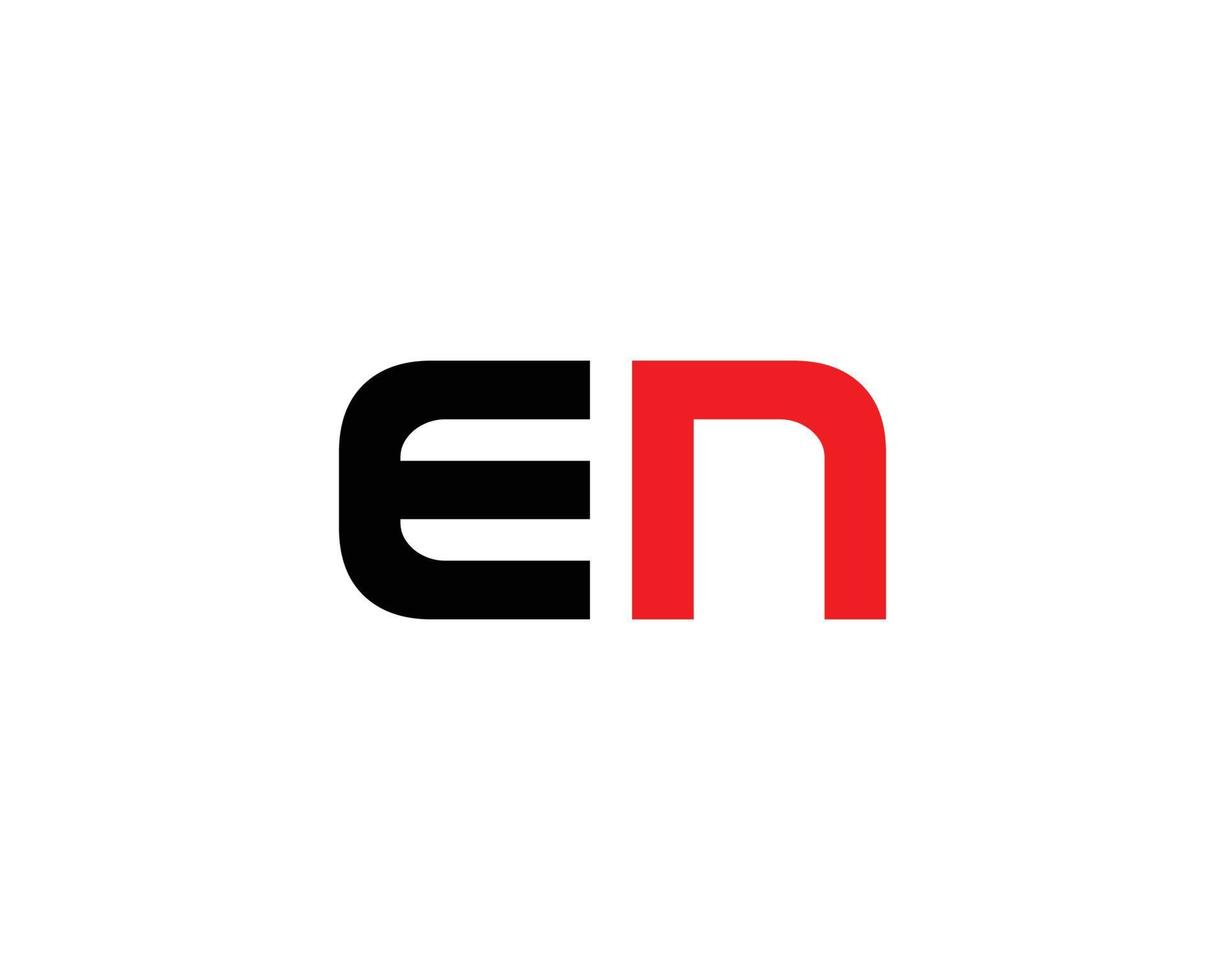 EN NE logo design vector template