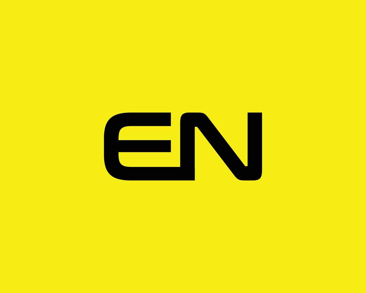 EN NE logo design vector template
