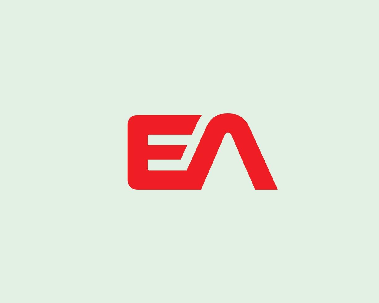 plantilla de vector de diseño de logotipo ea ae