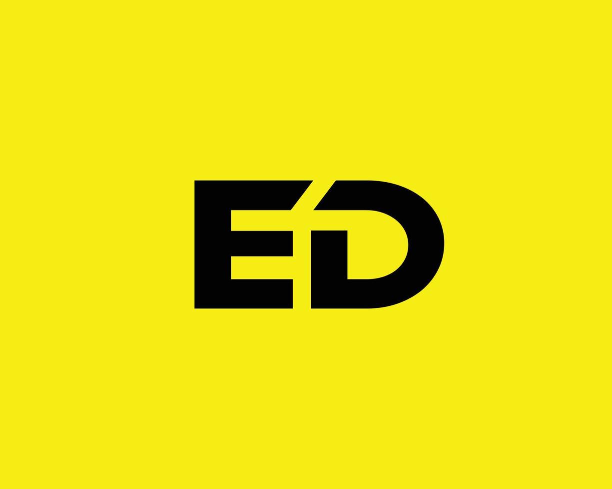 ED DE logo design vector template