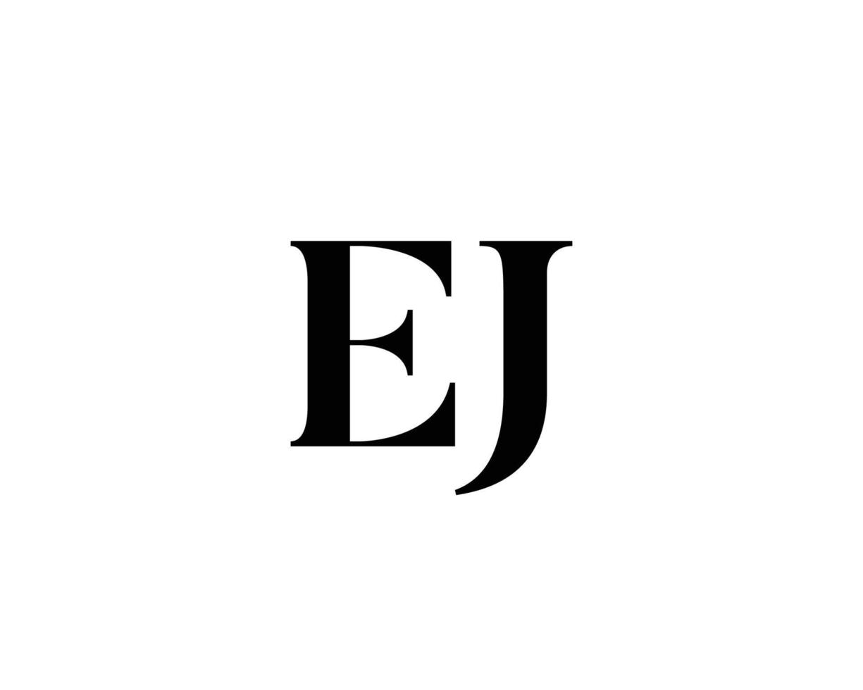 EJ JE logo design vector template