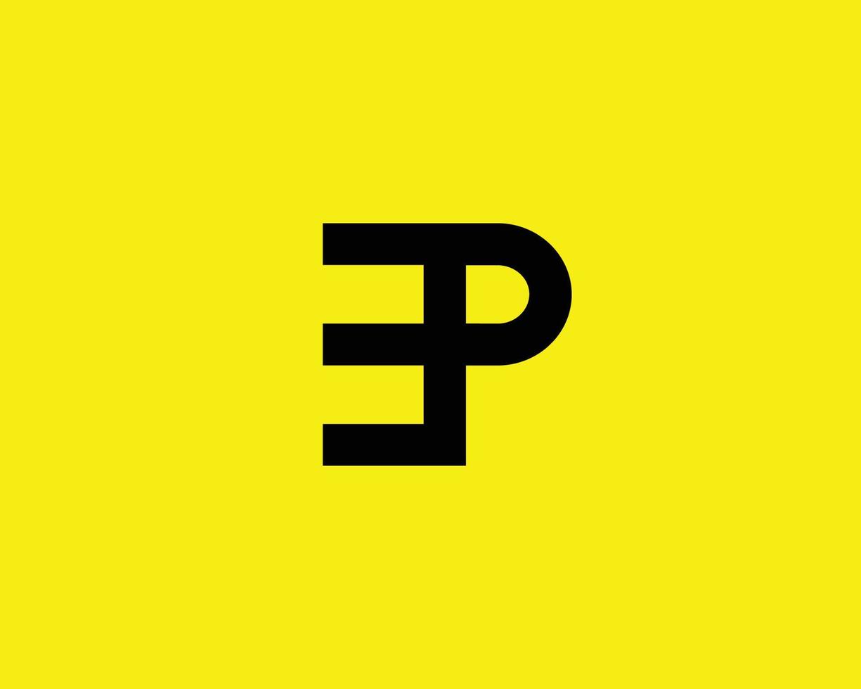 EP PE logo design vector template