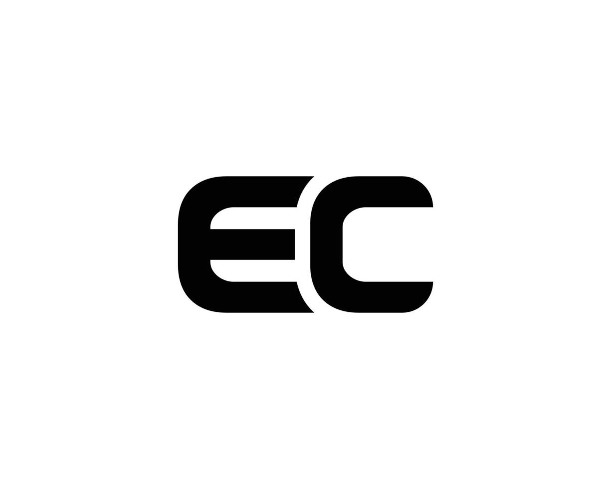 EC CE logo design vector template