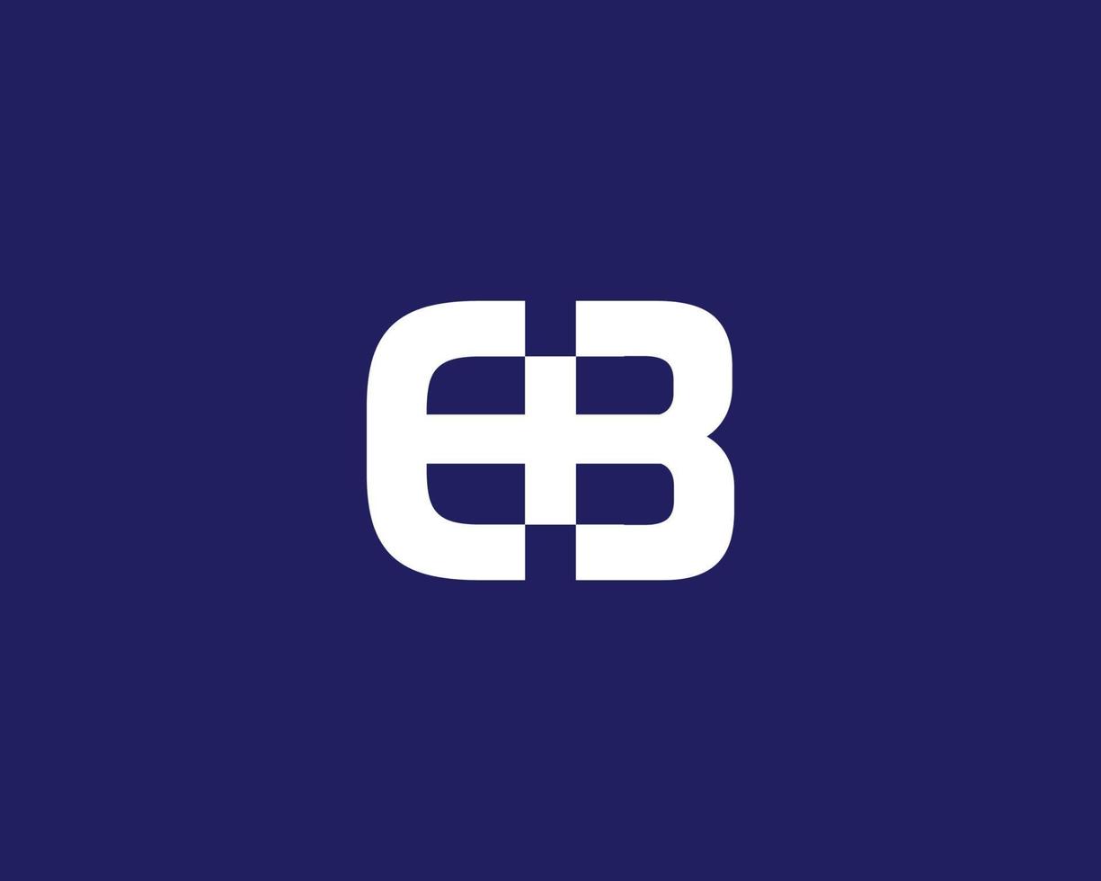 EB BE logo design vector template