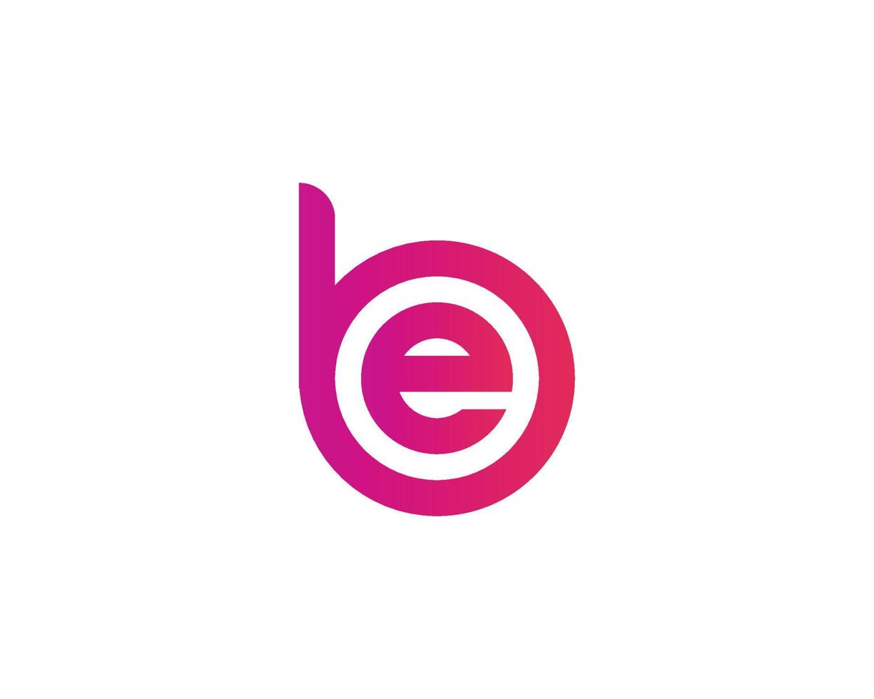 EB BE logo design vector template