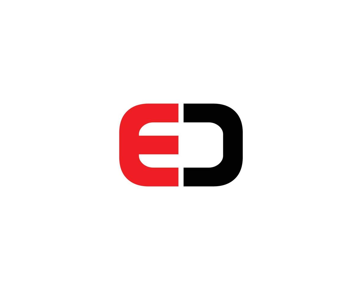 ED DE logo design vector template