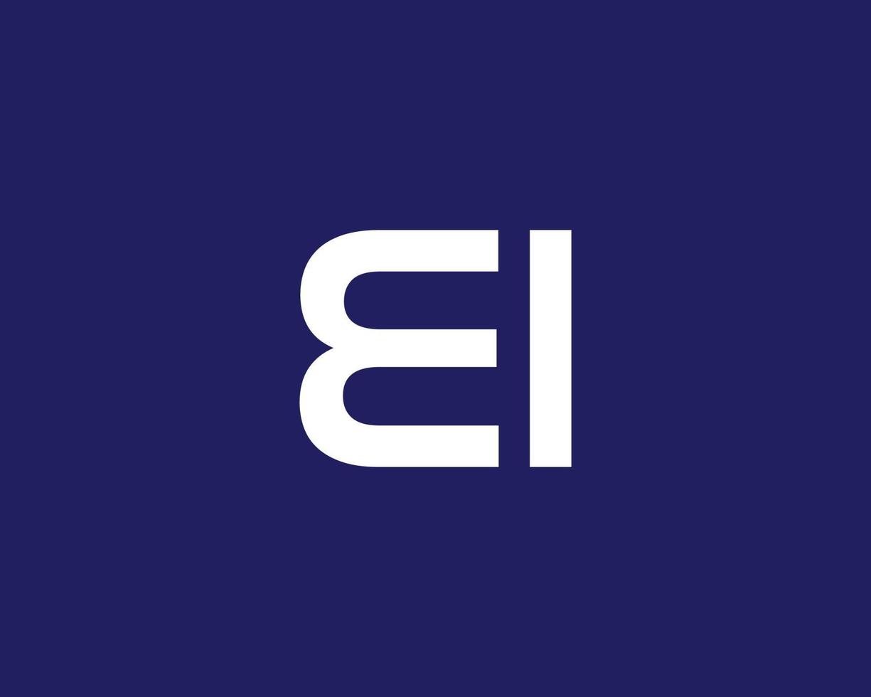 EI IE logo design vector template