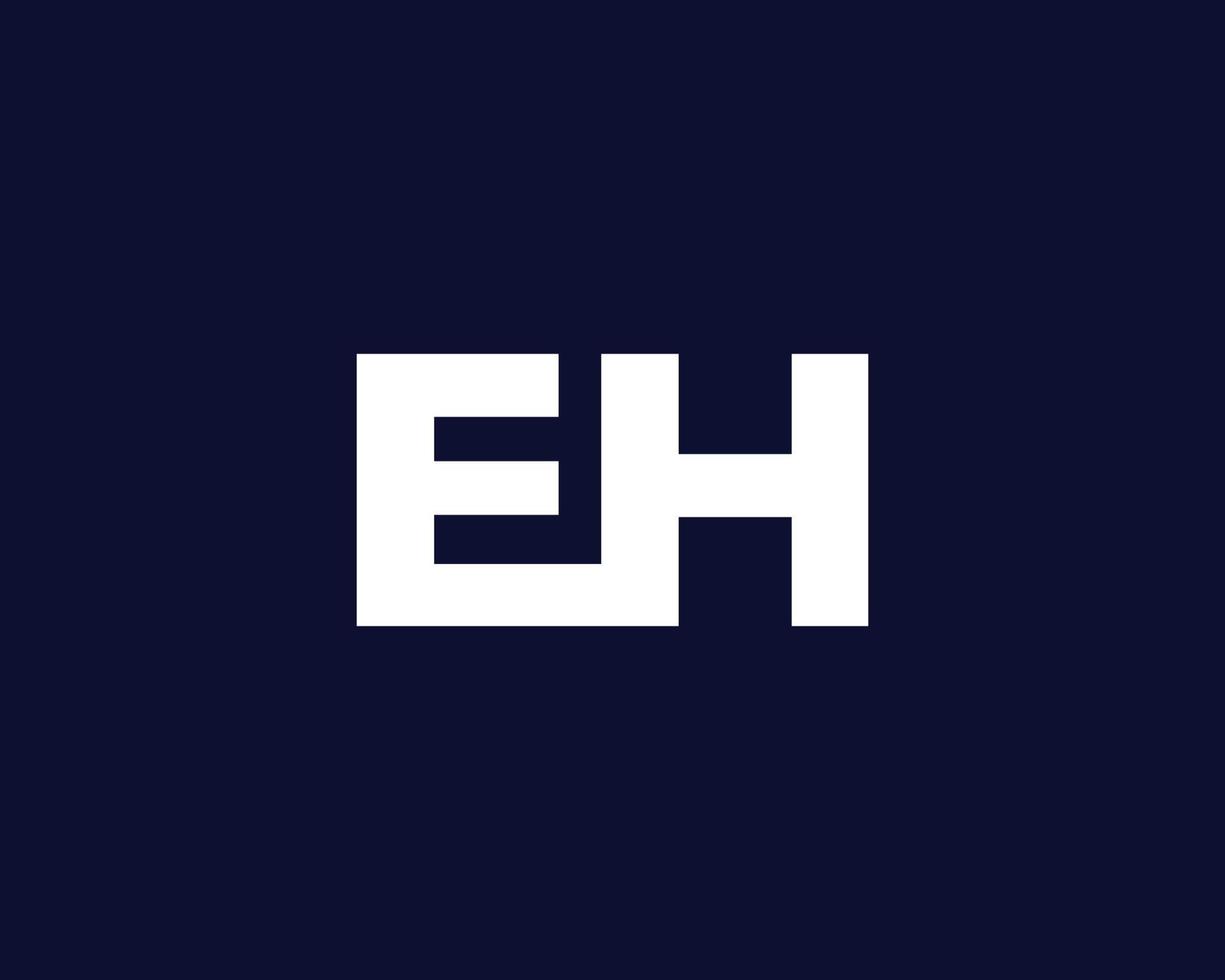 EH HE Logo design vector template