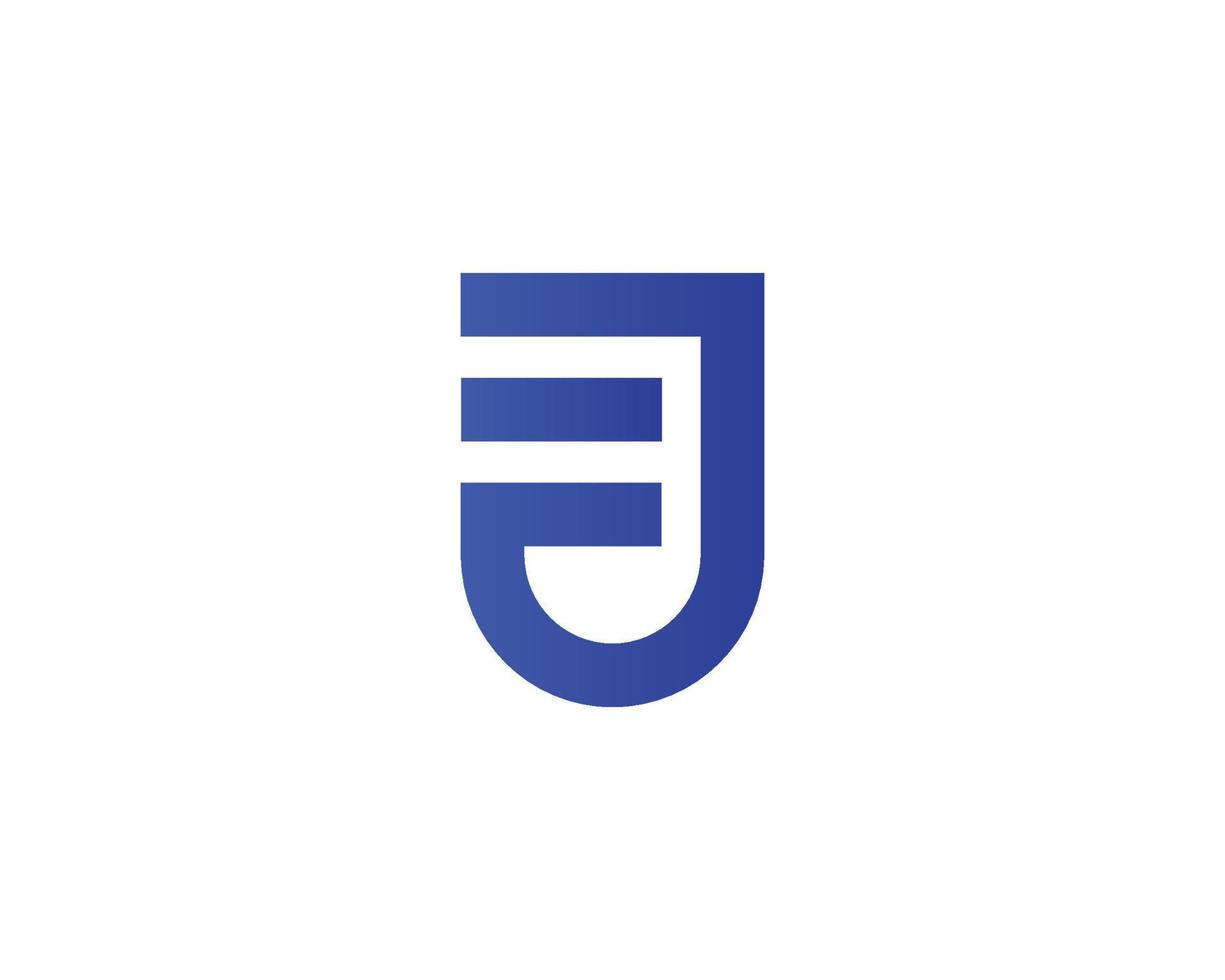 EJ JE logo design vector template