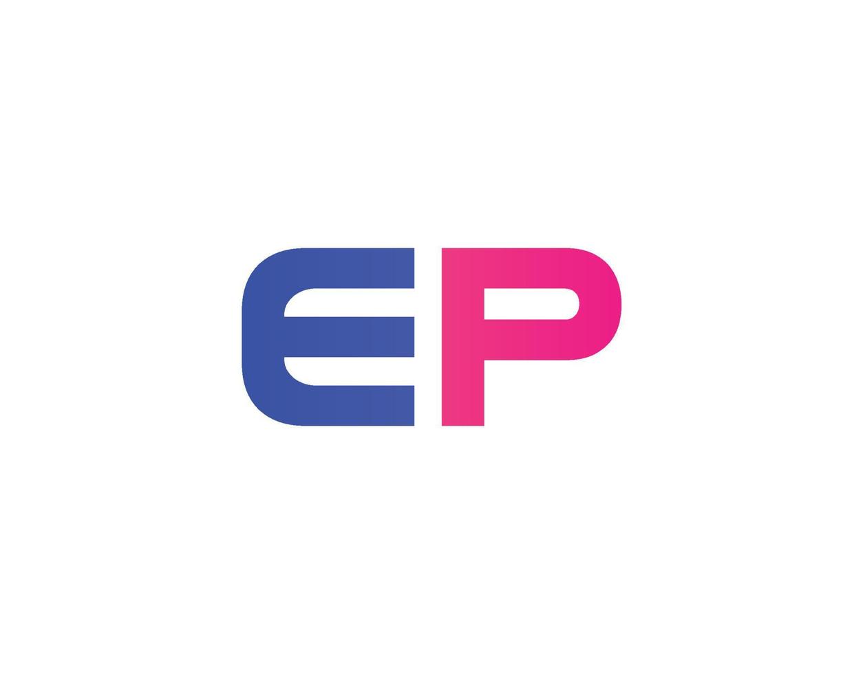 EP PE logo design vector template