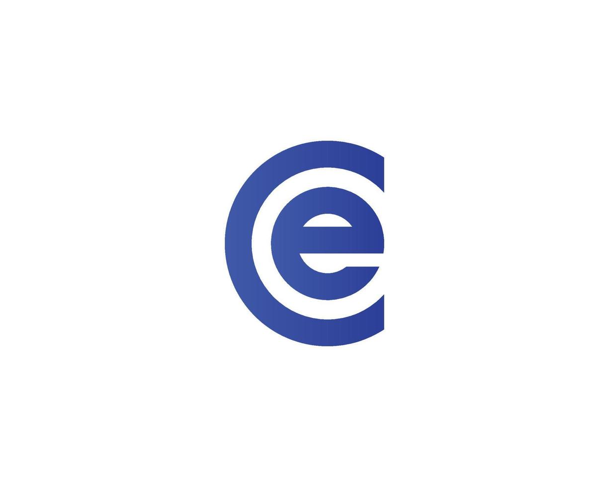 EC CE logo design vector template
