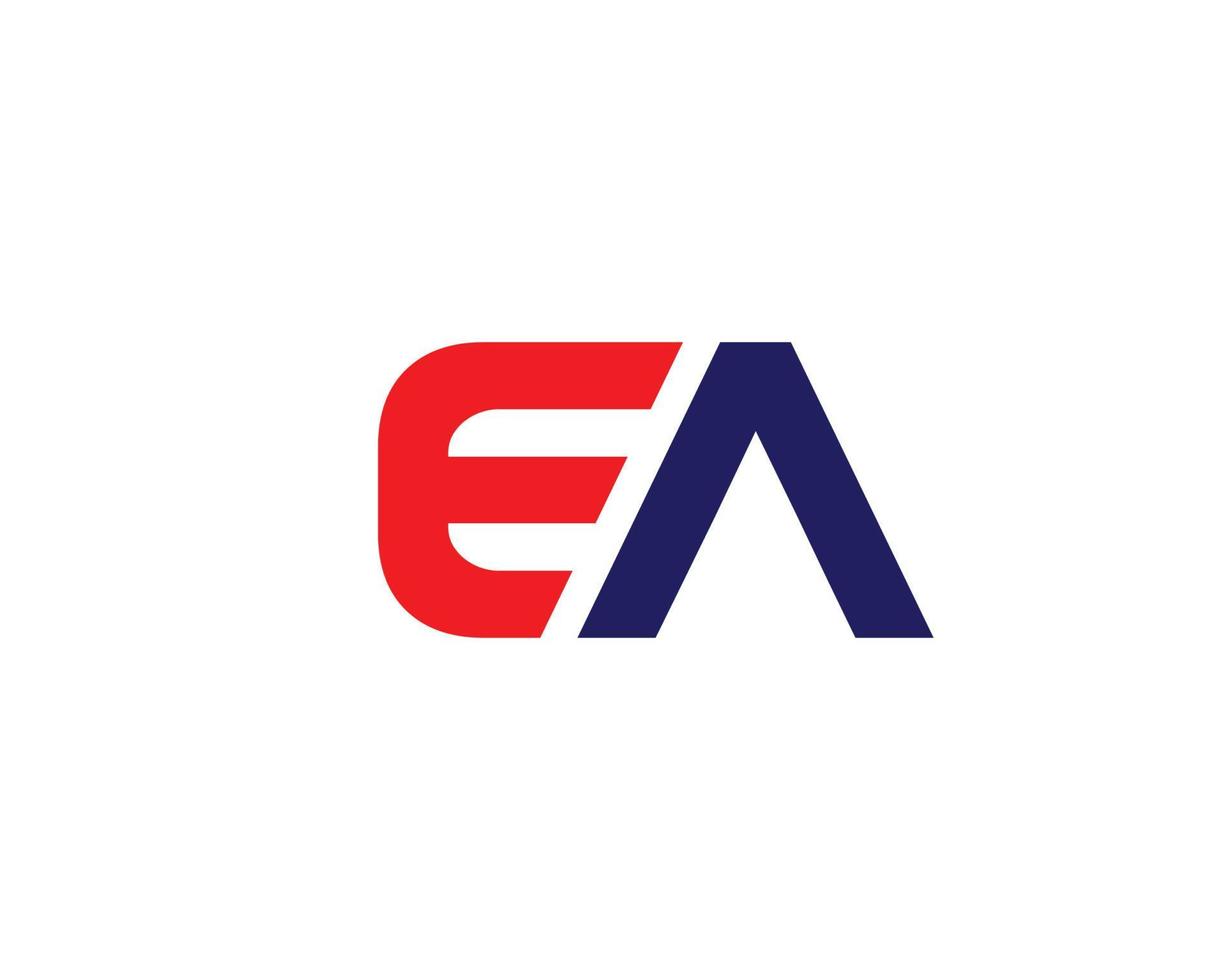 plantilla de vector de diseño de logotipo ea ae