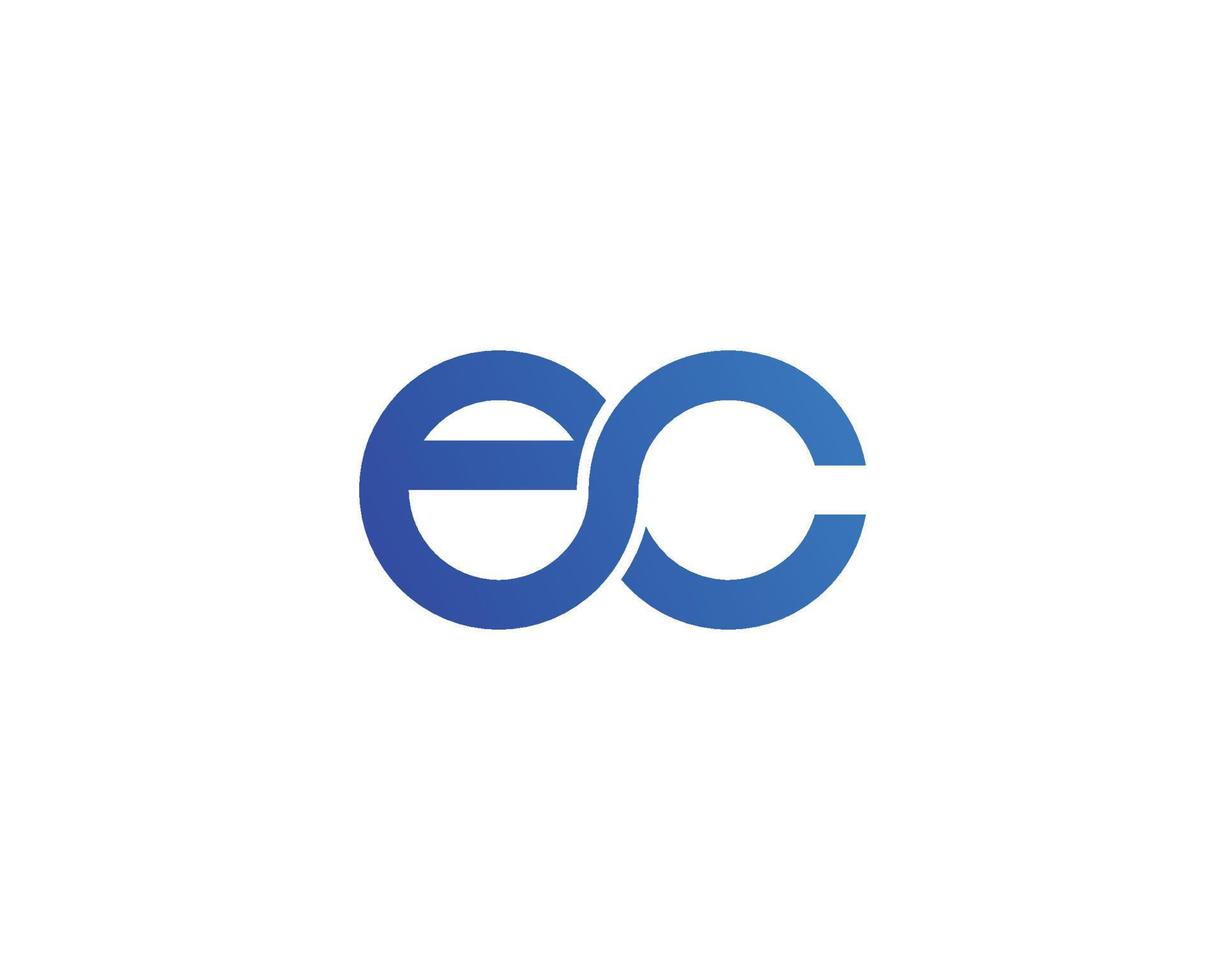 EC CE logo design vector template