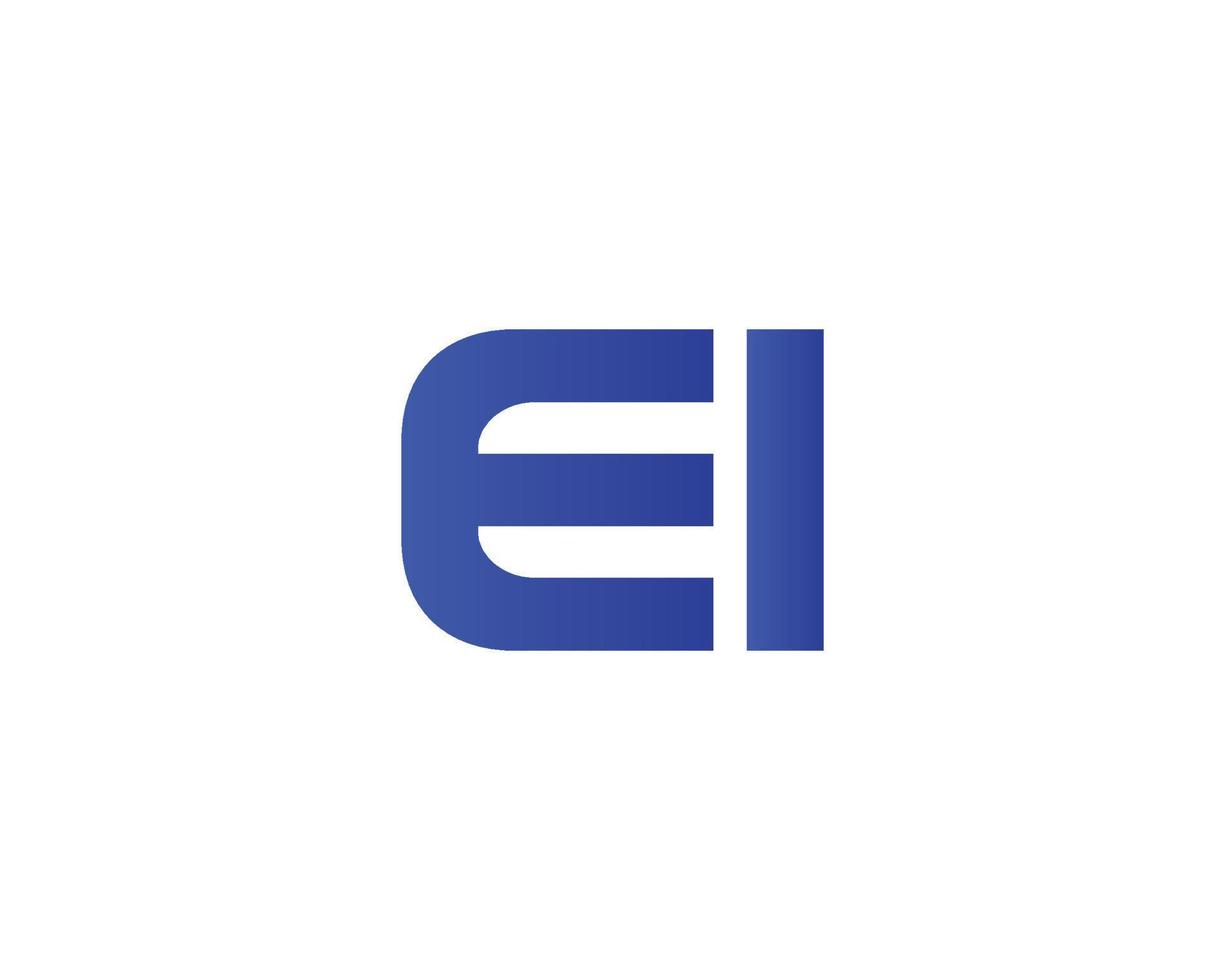 EI IE logo design vector template