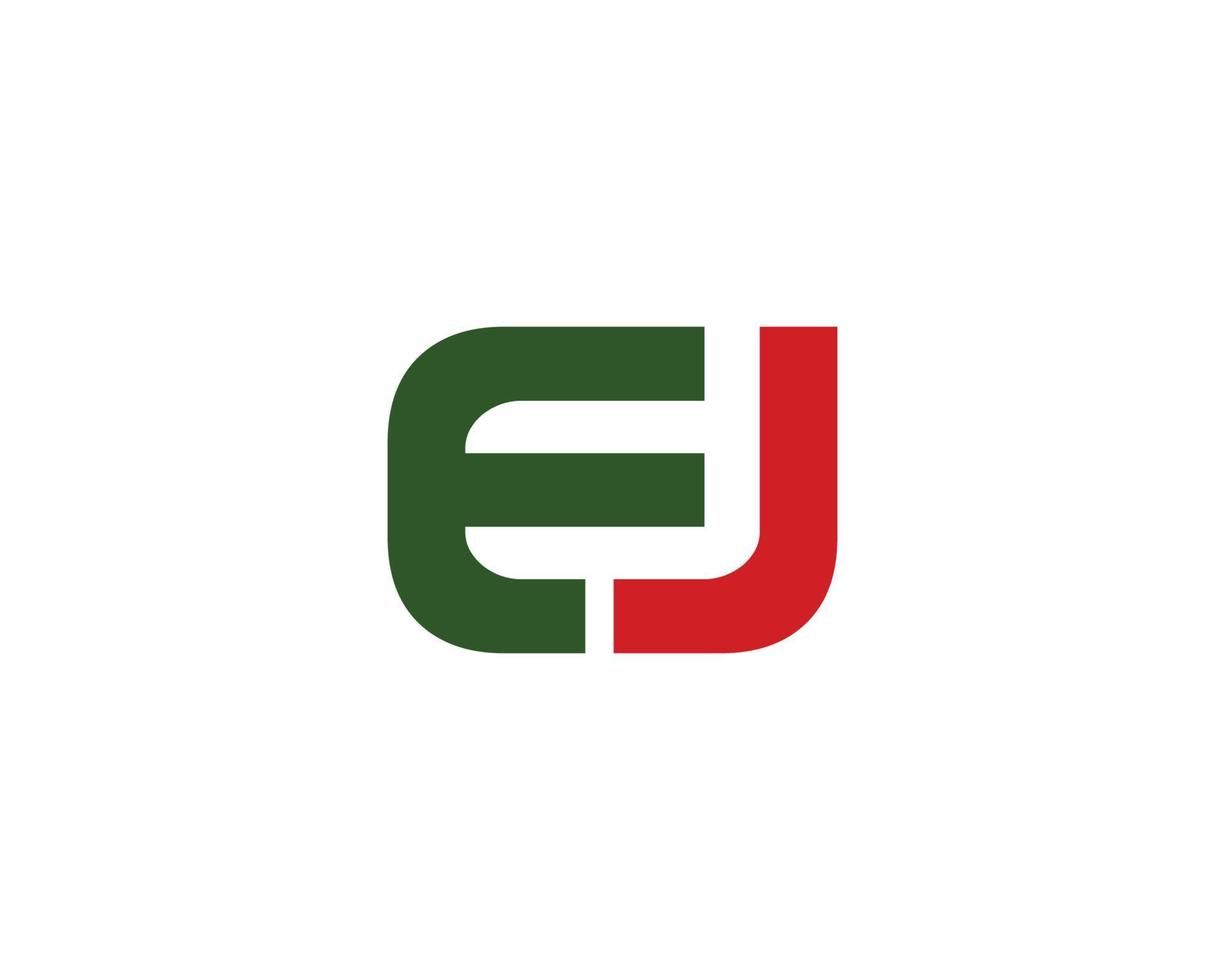 EJ JE logo design vector template