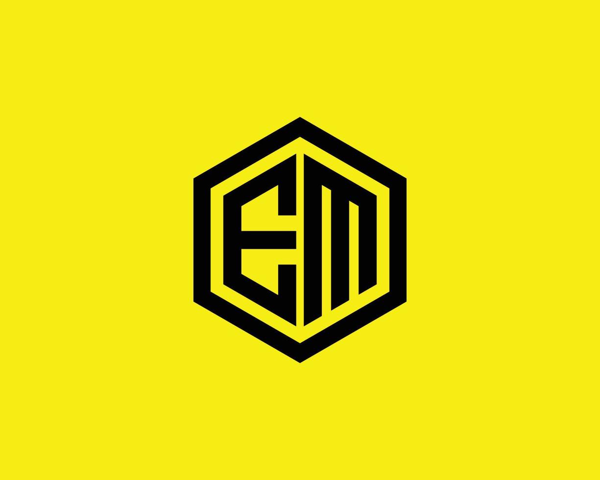 em me plantilla de vector de diseño de logotipo