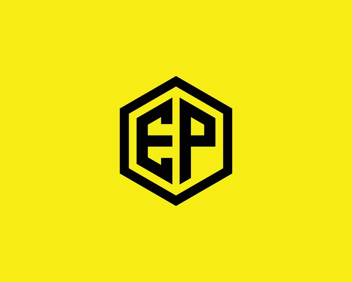 EP PE logo design vector template