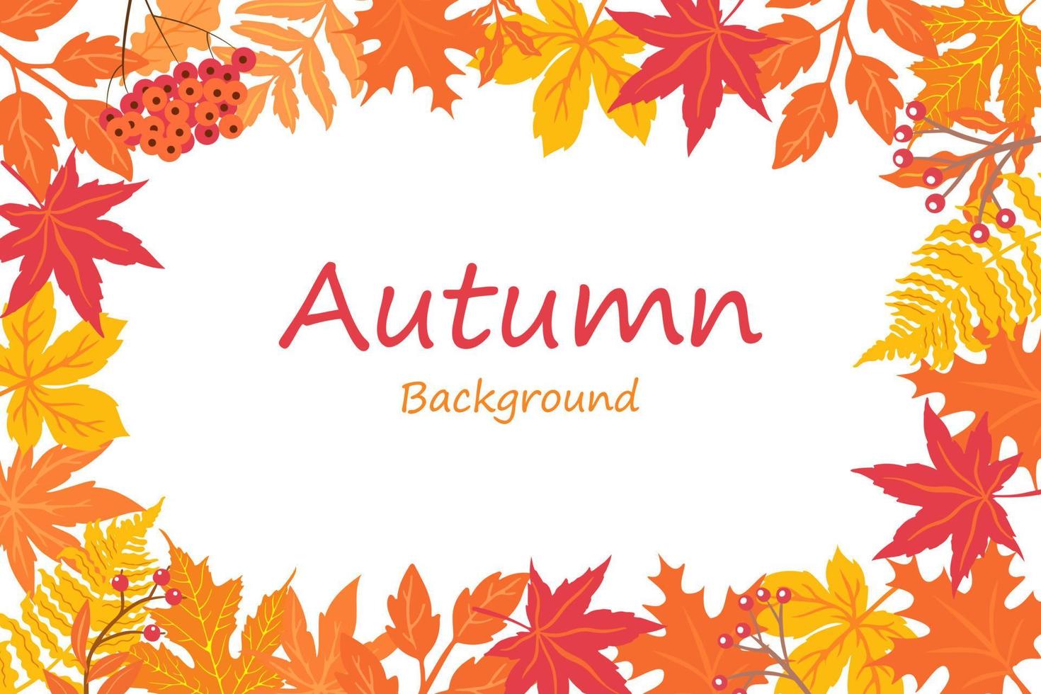 Autumn background with foliage. Autumn background with leaves for lettering. Vector background.