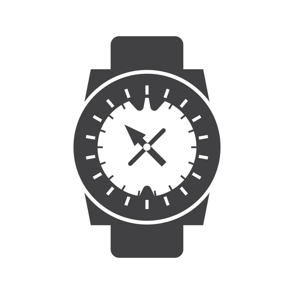 icono de brújula de reloj deportivo submarino vector