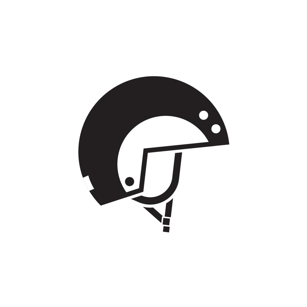 icono monocromo de vector de casco de snowboard