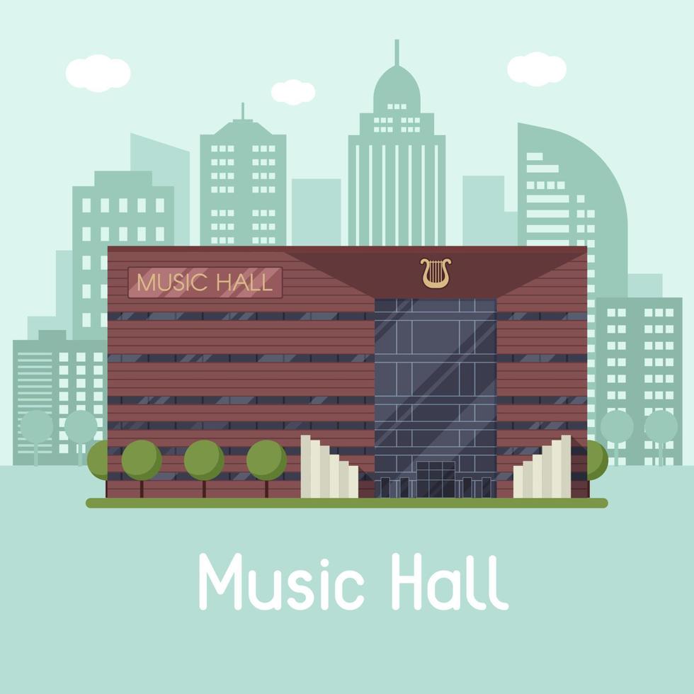 paisaje del ayuntamiento de la música vector