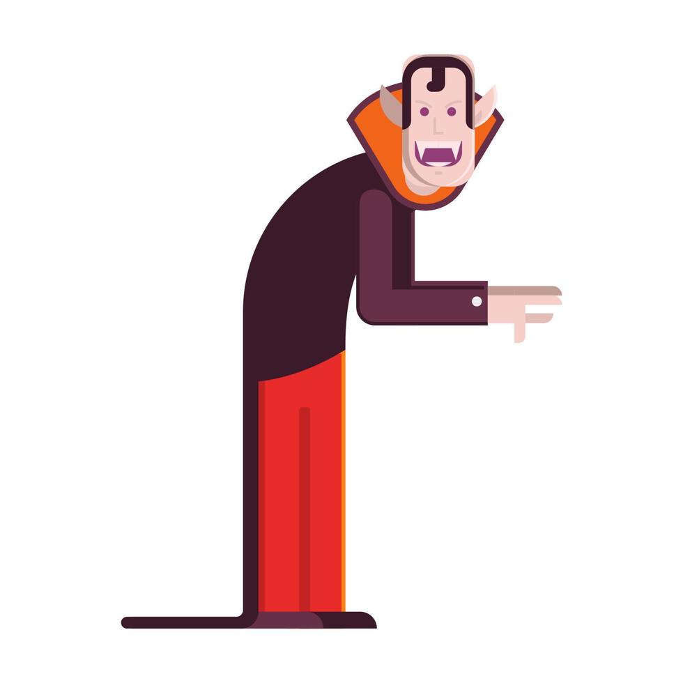 Cartoon Smiling Vampire Man vector