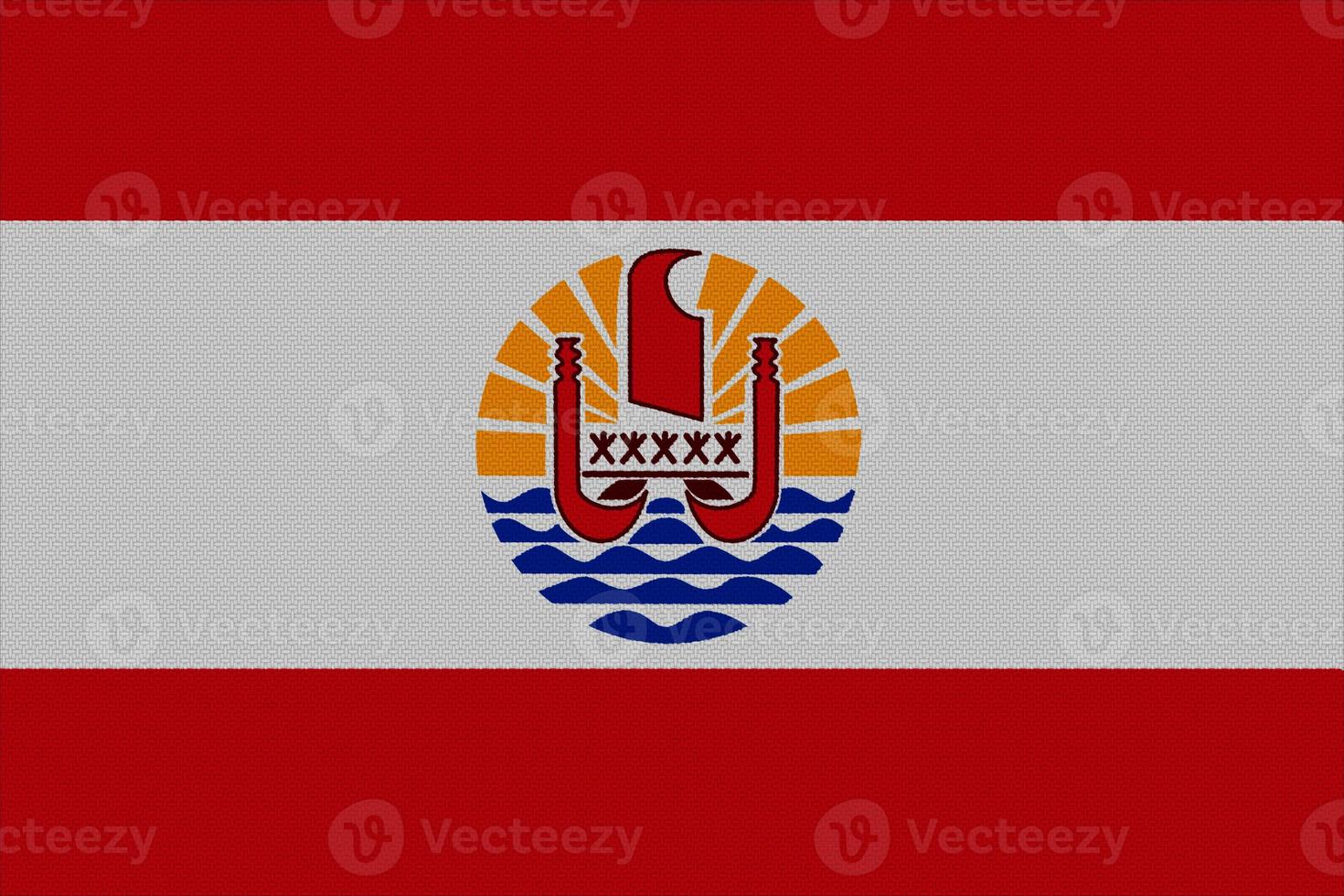 French Polynesia flag on texture. Concept collage. photo