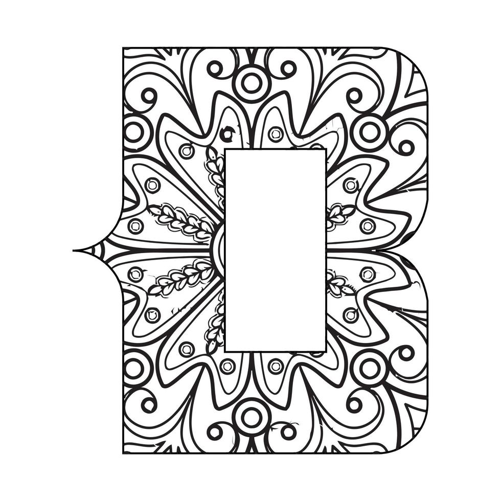 Alphabet coloring page for kids vector