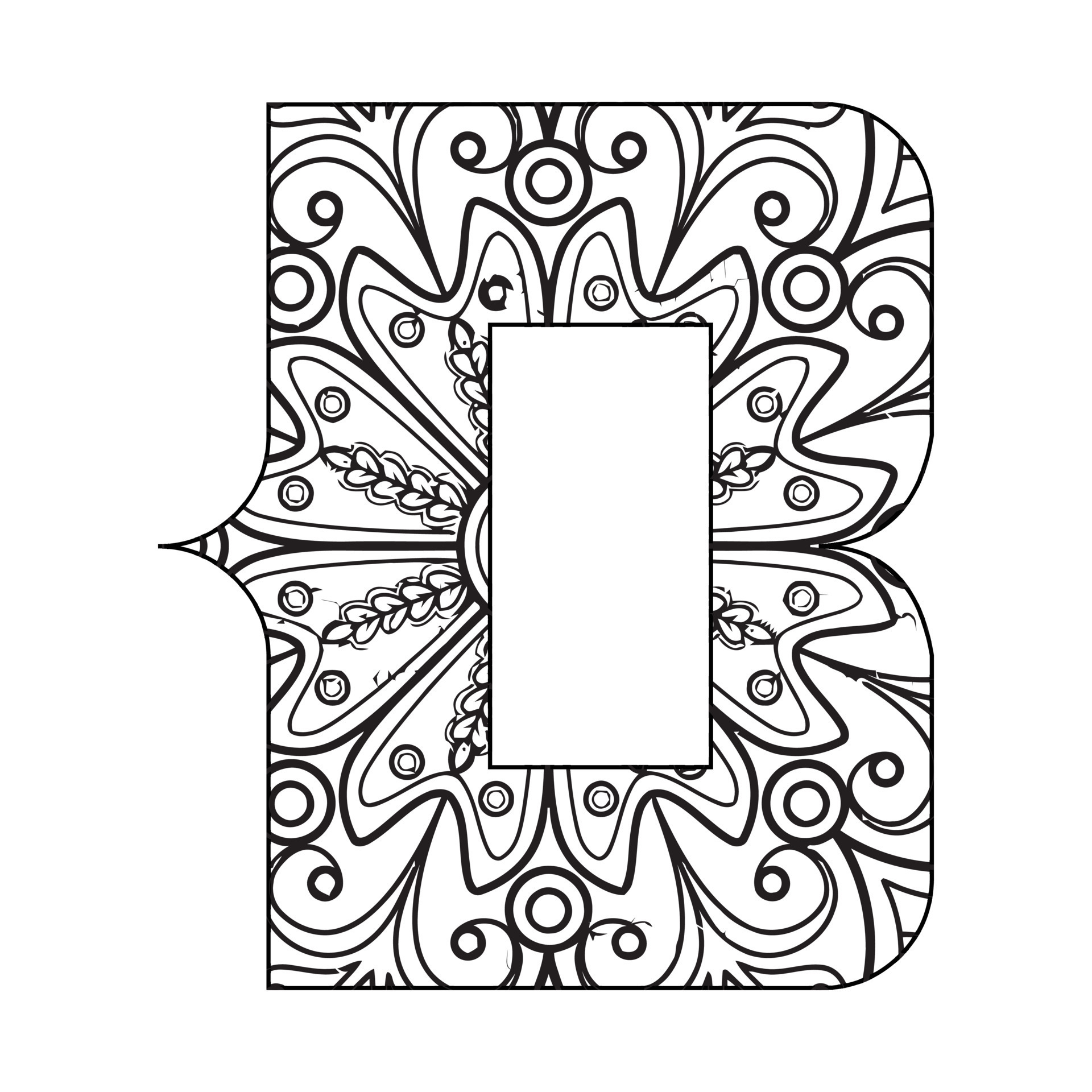 Alphabet coloring page for kids 13699926 Vector Art at Vecteezy