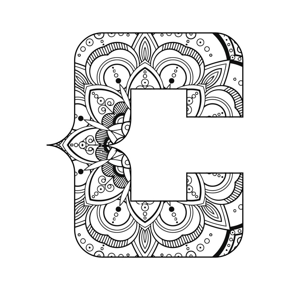 Alphabet coloring page for kids vector