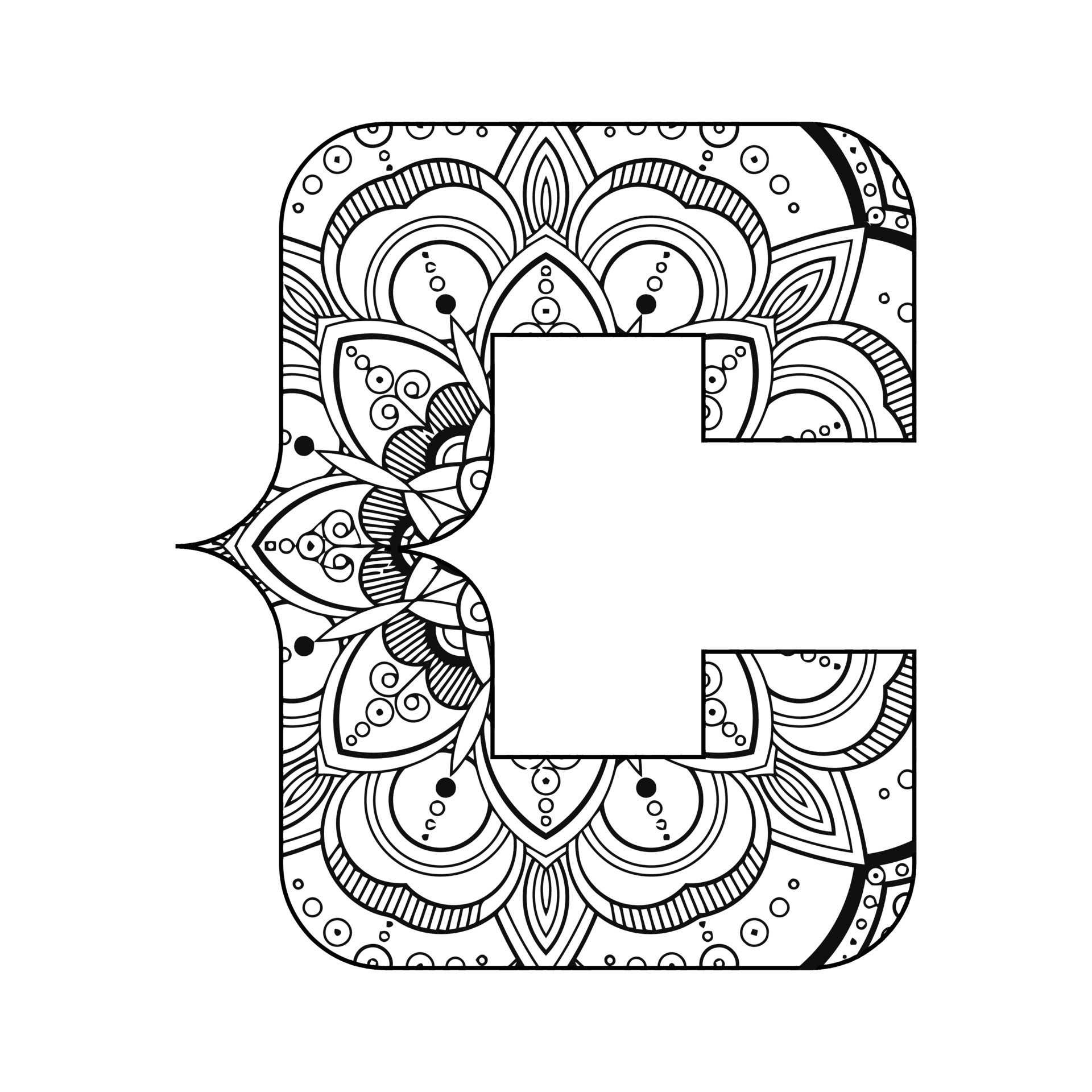Alphabet coloring page for kids 13699929 Vector Art at Vecteezy